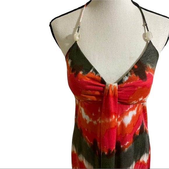 6 degrees maxi dress halter style tie dye. Bottom tiered size medium. - Picture 2 of 12
